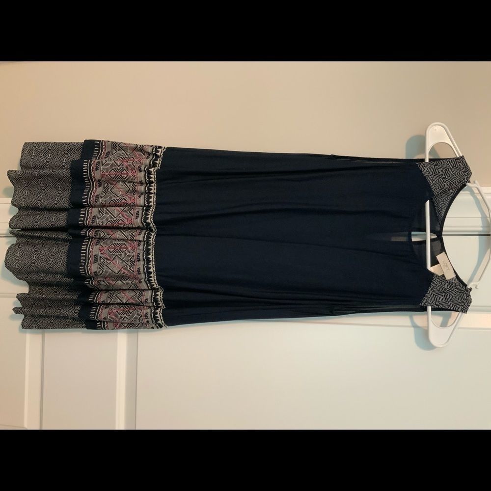 Loft navy blue sleeveless dress size S - Picture 2 of 6
